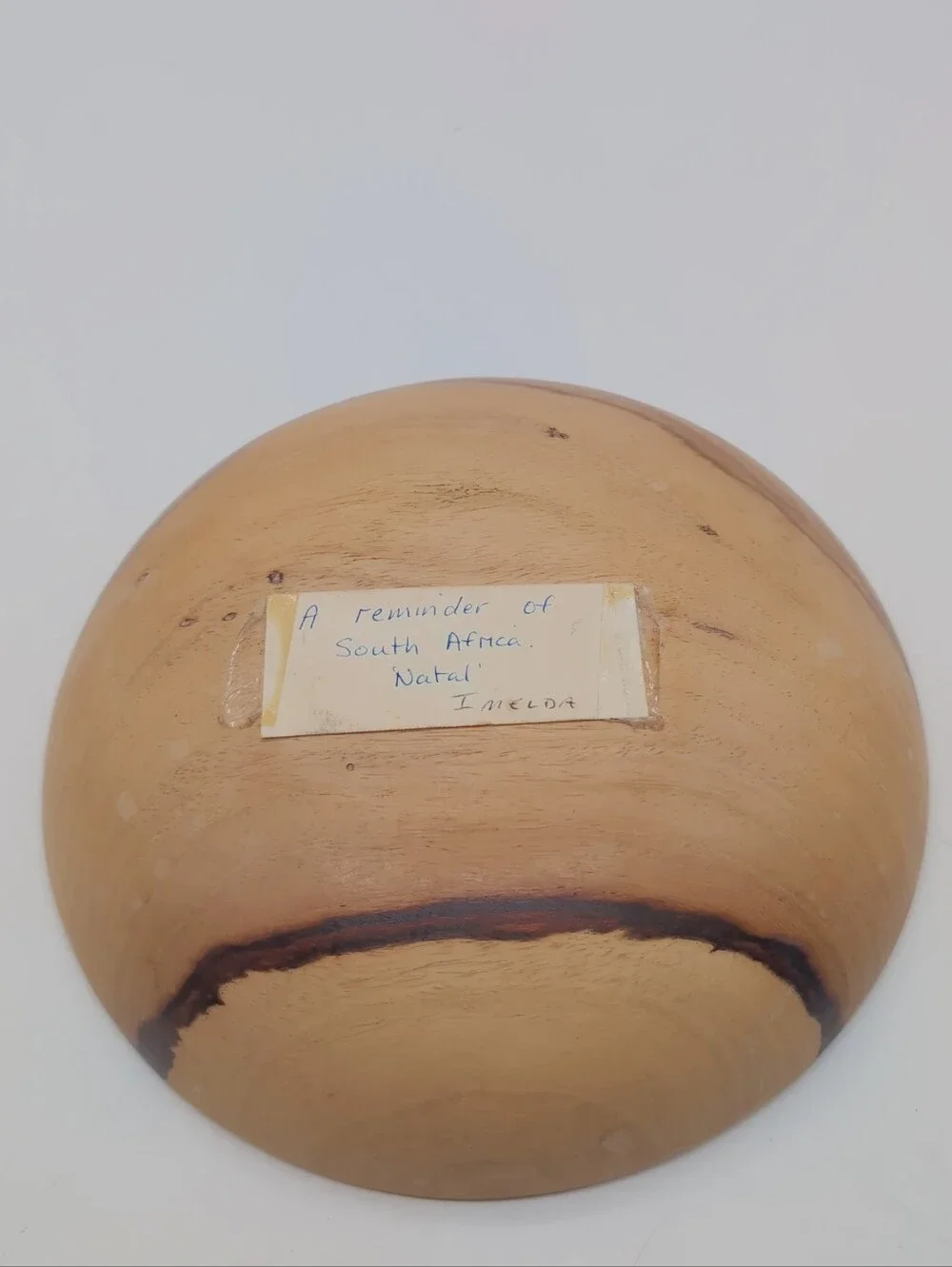 Handcrafted Natural Wood Decorative Bowl - Light Brown Natal South Africa
